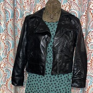 Apt. 9 Black Faux Leather Moto Jacket